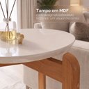 Ver imagem 6 de Mesa Lateral Tampo com Pés de Madeira Maciça 100% MDF