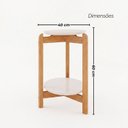 Ver imagem 4 de Mesa Lateral Tampo com Pés de Madeira Maciça 100% MDF