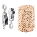 Ver imagem 1 de Kit Moitão para Elevação Carga com Roldanas 45mm e 50m Corda