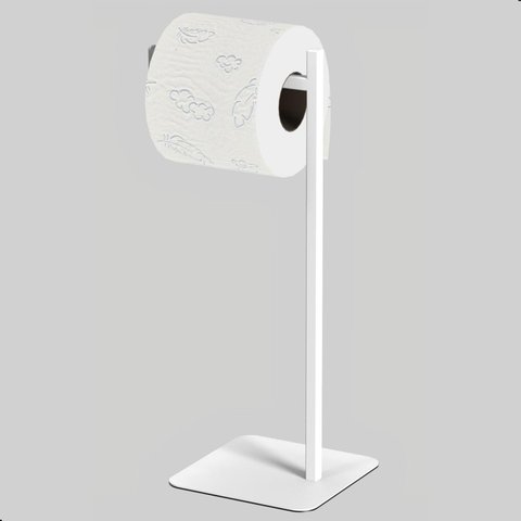 Porta Papel Higiênico de Chão Suporte para Papel Nice:branco