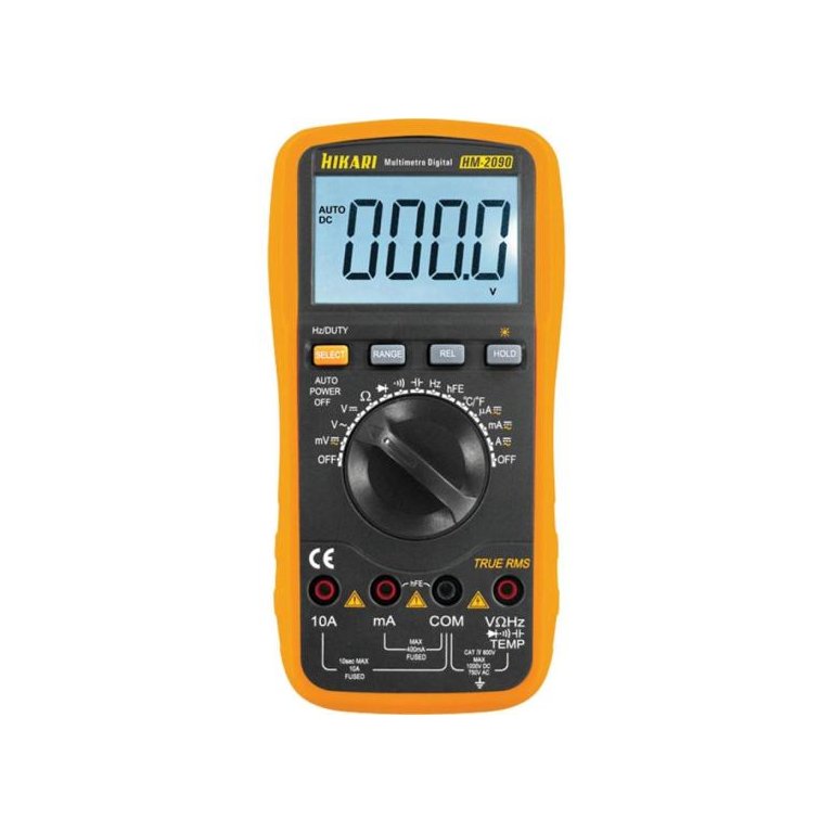 Multímetro Digital Hikari Hm-2090 Laranja/preto