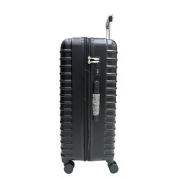 Mala Média 23kg Expansível Ultra Leve Abs Preta Giratória - 4