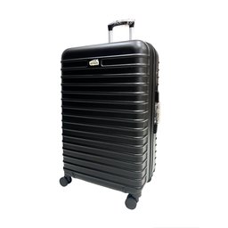 Mala Média 23kg Expansível Ultra Leve Abs Preta Giratória - 1