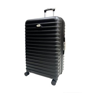 Mala Média 23kg Expansível Ultra Leve Abs Preta Giratória