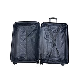 Mala Média 23kg Expansível Ultra Leve Abs Preta Giratória - 2