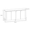 Buffet 165cm 4 Portas Pés de Madeira Maciça Memphis - 6