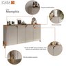 Buffet 165cm 4 Portas Pés de Madeira Maciça Memphis - 9