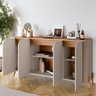 Buffet 165cm 4 Portas Pés de Madeira Maciça Memphis - 4