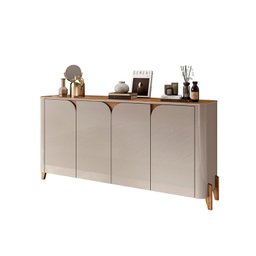 Buffet 165cm 4 Portas Pés de Madeira Maciça Memphis - 3