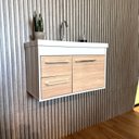 Ver imagem 6 de Kit Gabinete Banheiro em MDF com Espelheira Potenza Branco/Berlin