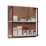 Painel Organizador com Solesi 2 Prateleiras Branco/freijó G96 - Gran Belo - 2