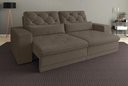 Ver imagem 1 de Sofá 5 Lugares Net Royale Assento Retrátil e Reclinável 2,50m (L) - Netsofas - Marrom