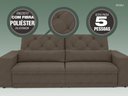 Ver imagem 6 de Sofá 5 Lugares Net Royale Assento Retrátil e Reclinável 2,50m (L) - Netsofas - Marrom