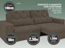 Ver imagem 5 de Sofá 5 Lugares Net Royale Assento Retrátil e Reclinável 2,50m (L) - Netsofas - Marrom