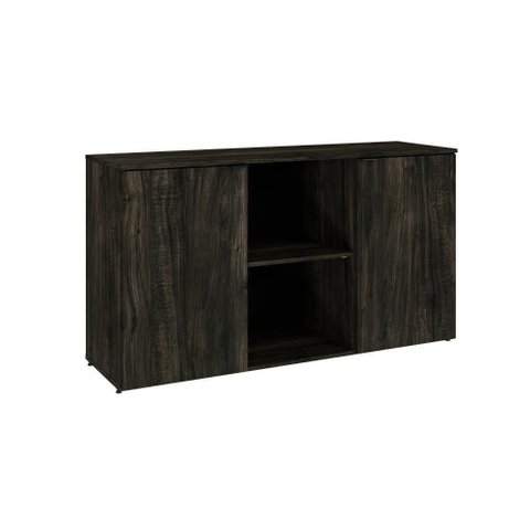 Armário Baixo com 02 Portas e Nicho 75x135x42cm Wlab135 Carvalho Dark Preto