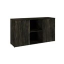 Ver imagem 1 de Armário Baixo com 02 Portas e Nicho 75x135x42cm Wlab135 Carvalho Dark Preto