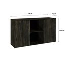Ver imagem 6 de Armário Baixo com 02 Portas e Nicho 75x135x42cm Wlab135 Carvalho Dark Preto