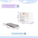 Ver imagem 3 de Berço com Colchão e Suporte Mosquiteiro 3 em 1 Life Compact 100% MDF