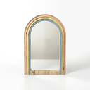 Ver imagem 2 de Espelho Arco-íris Infantil em Madeira Natural | Decoração Montessori Premium Quarto Bebê