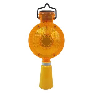 Sinalizador Solar Viário para Cone Obra Luz Solar Automático Energia Solar Sinalização Chuva Led Est