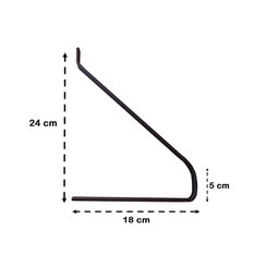 Mão Francesa Suporte Invertido Metal Prateleira Nicho - 3