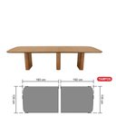 Ver imagem 5 de Conjunto de Mesa de Jantar Grand Mesa + Gus 12 Lugares Tampo MDF Lâmina Cinamomo Amêndoa 330x135cm