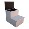 Escada Pet Baú para Cachorro Gato 2 Degraus Suede:bege - 1
