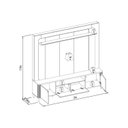 Ver imagem 3 de Estante para TV e Home Theater até 70 Polegadas com LED MDF 200CMX190CM Pés em Madeira Maciça LED Munique Branco