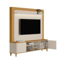 Ver imagem 6 de Estante para TV e Home Theater até 70 Polegadas com LED MDF 200CMX190CM Pés em Madeira Maciça LED Munique Branco