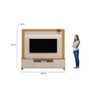 Ver imagem 5 de Estante para TV e Home Theater até 70 Polegadas com LED MDF 200CMX190CM Pés em Madeira Maciça LED Munique Branco
