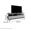 Ver imagem 3 de Rack com Nichos Vivare Wood 1,6 Off White/Nature - Giga
