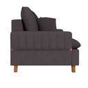 Ver imagem 5 de Sofá 180cm 3 Lugares com Almofadas Pés Curvos Veras Suede D05 Cinza - Mpozenato