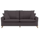 Ver imagem 1 de Sofá 180cm 3 Lugares com Almofadas Pés Curvos Veras Suede D05 Cinza - Mpozenato