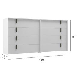 Kit 2 Cômodas 4 Gavetas 90cm Melissa - 3