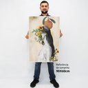 Ver imagem 2 de Quadro Decorativo em Canvas Abstrato Face Flowers - Chassi - 90 x 60cm