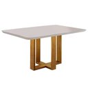 Ver imagem 3 de Conjunto Sala de Jantar 4 Lugares em Madeira Maciça Mesa Lisy e Cadeiras Safira Linho Grafite - Móve