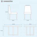 Ver imagem 5 de Conjunto Sala de Jantar 4 Lugares em Madeira Maciça Mesa Lisy e Cadeiras Safira Linho Grafite - Móve