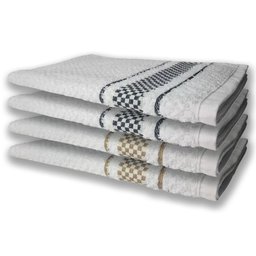 4 Panos de Prato Atoalhado Felpudo Premium Preto+marrom - 1