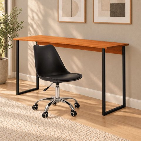 Mesa Office 1,10 com Cadeira Saarinen para Home Office
