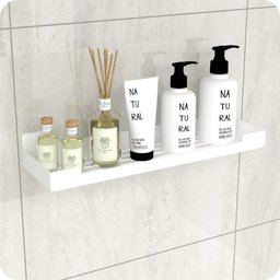 Porta Shampoo Suporte Organizador Banheiro Branco ELG - 1