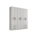 Ver imagem 1 de Guarda Roupa Solteiro 6 Portas e 4 Gavetas Canadá Branco - Conquista