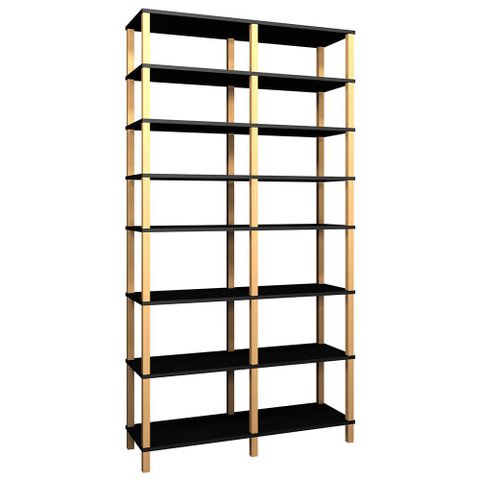 Estante 116x38x221 Preta