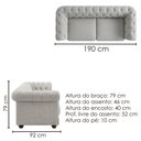 Ver imagem 3 de Sofa 2 Lugares Capitone Acorde 190 cm Pes MDF Boucle Tce 1018 Moll