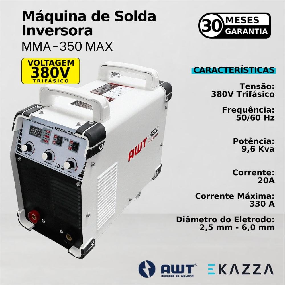 Máquina de Solda Inversora Mma-350 Max - Awt - 4