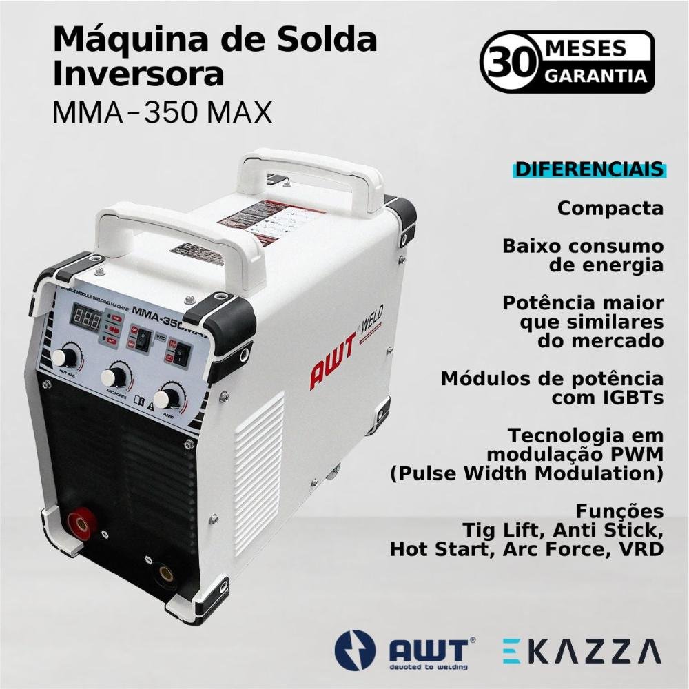 Máquina de Solda Inversora Mma-350 Max - Awt - 2