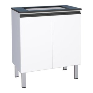 Balcão para Cooktop 4 Bocas de Cozinha Silves Branco