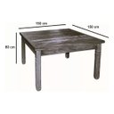 Ver imagem 3 de Conjunto Mesa de Jantar 1,5x1,5 m com 8 Cadeiras Madri Madeira Maciça
