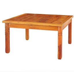 Conjunto Mesa de Jantar 1,5x1,5 M 8 Cadeiras Madri Madeira de Demolição com Natural - 2