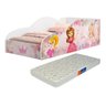 Cama Infantil Princesa Rosa com Colchão - Branco - Princesas - 1