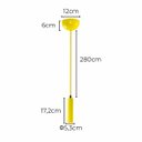 Ver imagem 2 de Pendente Soquete Tubo Amarelo C/ Cabo de Corda P/ E27 Ds2023l Delis St3061
